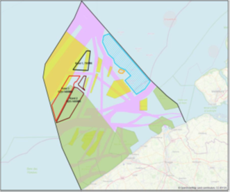 Map of the Belgian offshore wind zones